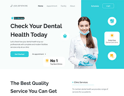 Smile Care Website Design