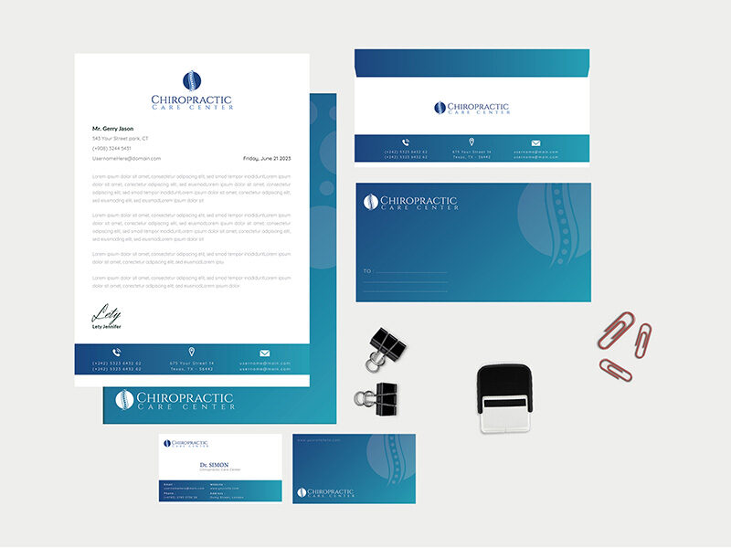 Chiropractic Care Center Stationary Design