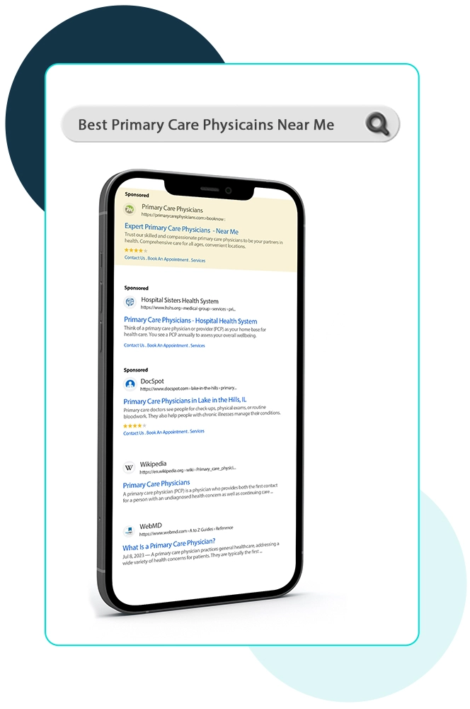 Primary Care Physicians SERP Result