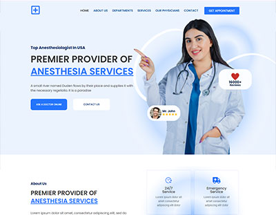 anesthesiology Website Design